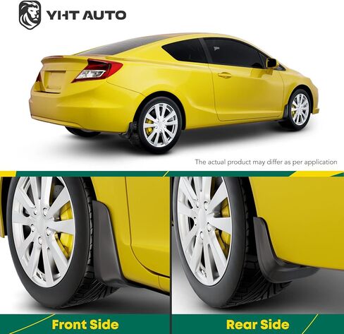 YHTAUTO Mud Flaps Splash Guards Replacement for Toyota Highlander 2001-2007 Sport Utility, Mudguards Mudflaps Accessories for Cars Wheel Protector with Hardware Kit, Front and Rear 4Pcs Set Black in Saudi Arabia