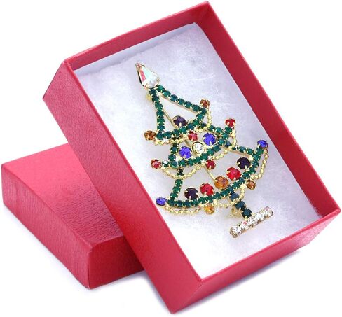Merry Christmas Jewelry Poinsettia Flower Tree Candy Cane Charm Brooch Pin in Saudi Arabia