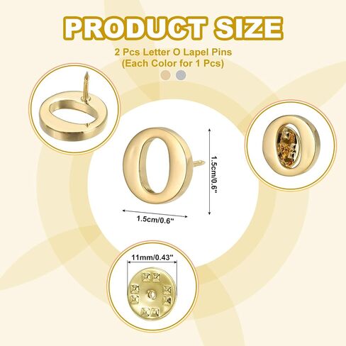 PATIKIL Letter Lapel Pins Initial Alphabet Collar Pins Letter Copper Brooch Pins for Mens & Womens Shirt Dress Suits in Saudi Arabia