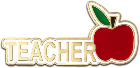 Pinmart Teacher Red Apple تقدير الهدايا التعرف على طية صدر السترة 1-1/4 " in Saudi Arabia