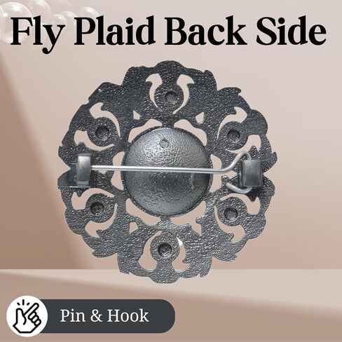 Luxurious Scottish Kilt Fly Plaid Brooch - Premium Thistle Design Adorned with Sparkling Stones, Handcrafted Tartan Sash Pin, Luxurious Accessory for Women’s Highland Dress in Saudi Arabia