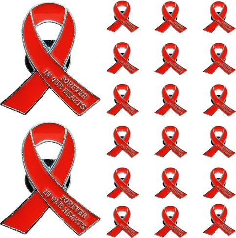 20 PCS Funeral Ribbon Awarenenting Dins Memorial Frabel Brouches Forever في قلوبنا لحضور الحداد in Kuwait