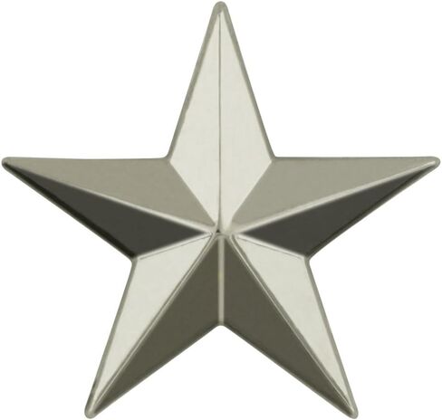 Pinmart Military 3D 5 Point Silver Star Pin in Saudi Arabia
