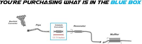 Northeastern Exhaust | Stainless Steel EPA-Approved Rear Catalytic Compatible for Chevrolet Aveo & Aveo5 2009-2011 | Pontiac G3 2009-2010 1.6L | Free Gaskets Included in Kuwait