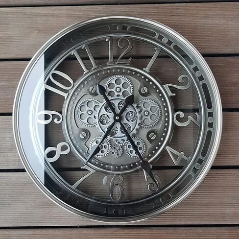 INFINITY TIME 21 Inch Moving Gears Wall Clock,Large Metal Wall Clock for Modern Farmhouse Living Room Decor,Copper Arabic Numeral,House Warming Gifts New Home in Saudi Arabia