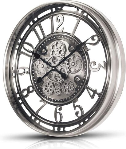 INFINITY TIME 21 Inch Moving Gears Wall Clock,Large Metal Wall Clock for Modern Farmhouse Living Room Decor,Copper Arabic Numeral,House Warming Gifts New Home in Saudi Arabia