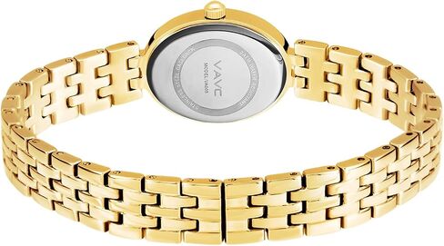Gold Watches for Women,Minimalist Analog Womens Watch with Stainless Steel Band,Oval Case,Water Resistant Includes Bracelet Adjustment Tool in Saudi Arabia