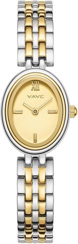 Gold Watches for Women,Minimalist Analog Womens Watch with Stainless Steel Band,Oval Case,Water Resistant Includes Bracelet Adjustment Tool in Saudi Arabia