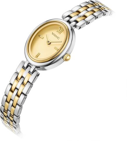 Gold Watches for Women,Minimalist Analog Womens Watch with Stainless Steel Band,Oval Case,Water Resistant Includes Bracelet Adjustment Tool in Saudi Arabia