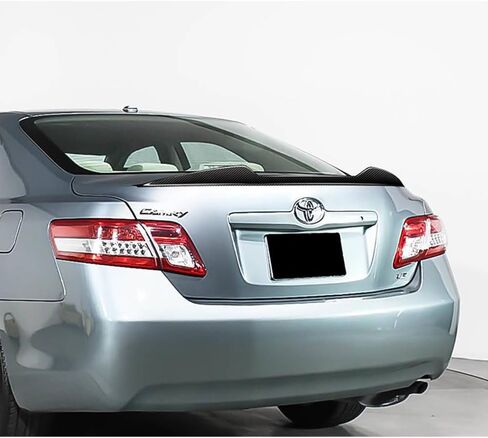 جناح حقيقي لرفع الألياف الكربونية للألياف الكربونية المفسد متوافق مع 2007-2011 Toyota Camry Base Le Se Xle ، 2008 2009 2010 ، V ، و WID Trunk Lid Wing in Saudi Arabia