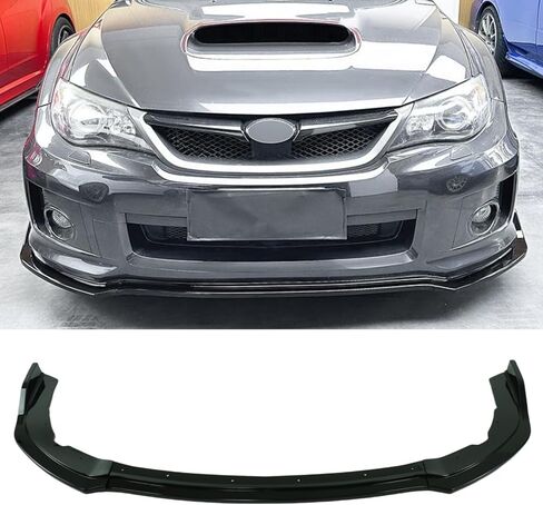 Front Lip 3pcs متوافق مع Subaru WRX STI 2011 2012 2013 2014 CS2 Style Pront Pumper Ship Splitter (طباعة ألياف الكربون) in Saudi Arabia