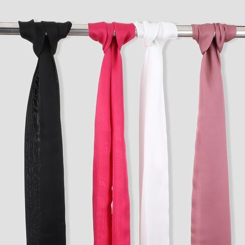 4 Pcs Satin Bathrobe Belt Replacement Wedding Satins Sash-Belts Long Double Side Satin Belt for Party Special Occasion 79 x 2 Inches, Black, White, Grey, Pink in Saudi Arabia