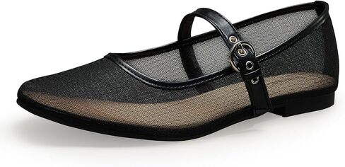 Leopard Flats for Women Mesh Ballet Flats Mary Jane Animal Print Shoes Slip On Casual Breathable Ballerina Flats in Saudi Arabia