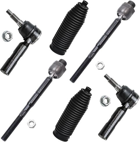 Detroit Axle-TIE ROTS KIT FORTS FOR 2005-2011 DODGE RAM DAKOTA ، 2006-2009 MITSUBISHI RAIDER 2007 2008 ، 4 Inner & Outer TIE RODS ، 2 BOOTS ، PRESSION in Saudi Arabia