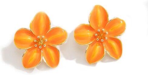 Flower Earrings for Women Color Boho Statement Earring Unique Trendy Floral Earrings Spring Jewelry in Kuwait