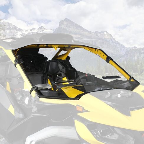 Front Full Vented Windshield Compatible with 2024 2025 Can-Am Maverick R Accessories Clear Scratch Resistant Hard Coat Poly Front Windscreen Window for Can Am Maverick R/ R X/ R X RS in Saudi Arabia
