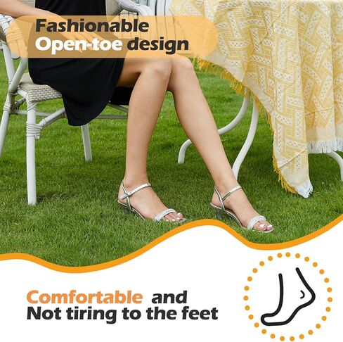 Trakxy Rhinestone Open Toe Sandals شفاف متدرج كعب هريرة لمضخات الزفاف أحذية مريحة رسمية لزفاف الزفاف فستان حفلة موسيقية in Kuwait