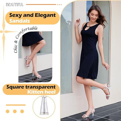 Trakxy Rhinestone Open Toe Sandals شفاف متدرج كعب هريرة لمضخات الزفاف أحذية مريحة رسمية لزفاف الزفاف فستان حفلة موسيقية in Kuwait
