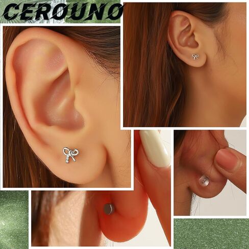 Flat Back Stud Earrings - 925 Sterling Silver Post Flatback Earrings Gold Silver Cubic Zirconia Earrings Studs for Women in Saudi Arabia
