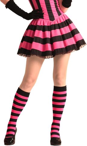 Striped Knee High Socks for Women Colorful Long Tube Socks Halloween Party Costume Knee Highs Calf Stocking Sock in Saudi Arabia