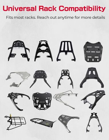 KEMIMOTO Motorcycle Top Case, Universal PP Plastic Trunk Motorbike Tail Box for All Motorbike, 45L Waterproof Detachable Motorcycle Tail Bag with Lock & Back Cushion, Black in Saudi Arabia