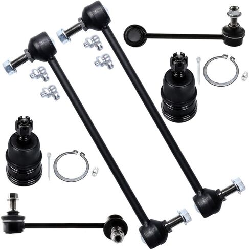 6pcs مفصل الكرة Quip Sway Bar Rinkage Kit الأمامي الخلفي الجانبي الجانبي الصلب المطلي لـ Acura لـ MDX 3.5L 2001-2005 ، ل Honda لـ Pilot 3.5L 2003-2005 أجهزة تصاعد in Saudi Arabia