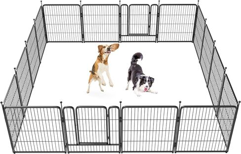 FXW Rollick Dog Playpen with Sun Shade, 24"H, 16 Panels in Saudi Arabia