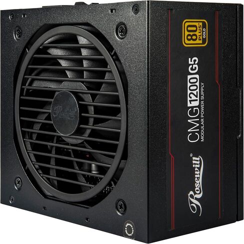 Rosewill CMG5 850W, ATX 3.0 & 3.1 Compatible, 80+ Gold Full Modular Power Supply, PCIe 5.0 600W 12V-2x6 Connector, 100% Japanese Electrolytic Capacitor, Eco Silent Mode, 120mm FDB Fans - CMG850G5 in Kuwait