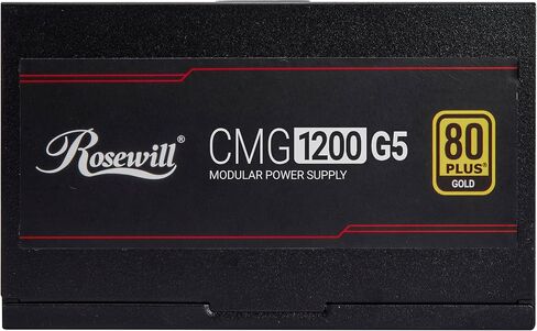Rosewill CMG5 850W, ATX 3.0 & 3.1 Compatible, 80+ Gold Full Modular Power Supply, PCIe 5.0 600W 12V-2x6 Connector, 100% Japanese Electrolytic Capacitor, Eco Silent Mode, 120mm FDB Fans - CMG850G5 in Kuwait