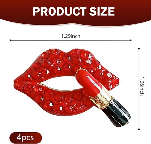 4 PCS Car Vent Accessories, Bling Lip Air Vent Clips, Car Interior Decor Charm, Cute Car Accessories for Women (Pink) in Kuwait