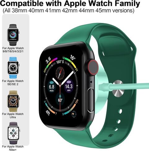 عبوتان، كابل شحن مغناطيسي لشاحن ساعة Apple، [منفذ USB C] كابلات محورية لشاحن لاسلكي متوافقة مع iWatch Series Ultra2/Ultra/8/7/6/SE/SE2/5/4/3/2[3.3FT/1M ]،أبيض in Kuwait