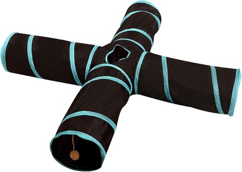 Cat Tunnels, Pet Ferret Rabbit Bunny Tunnels Tubes Subway Habitats, S-Style, DIY Cat Peekaboo Maze House Tent Bed, Kitten Interactive Toy (YY Type Tubes) in Kuwait