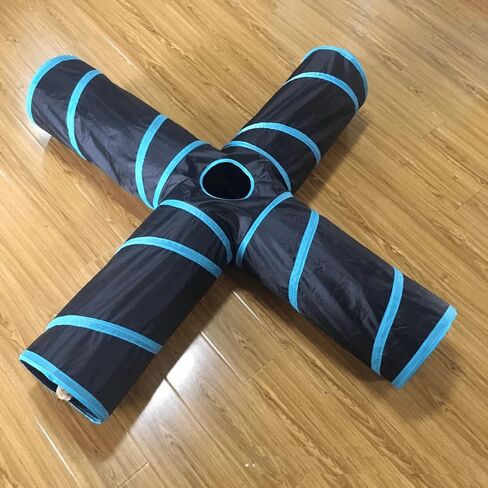 Cat Tunnels, Pet Ferret Rabbit Bunny Tunnels Tubes Subway Habitats, S-Style, DIY Cat Peekaboo Maze House Tent Bed, Kitten Interactive Toy (YY Type Tubes) in Kuwait