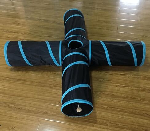 Cat Tunnels, Pet Ferret Rabbit Bunny Tunnels Tubes Subway Habitats, S-Style, DIY Cat Peekaboo Maze House Tent Bed, Kitten Interactive Toy (YY Type Tubes) in Kuwait