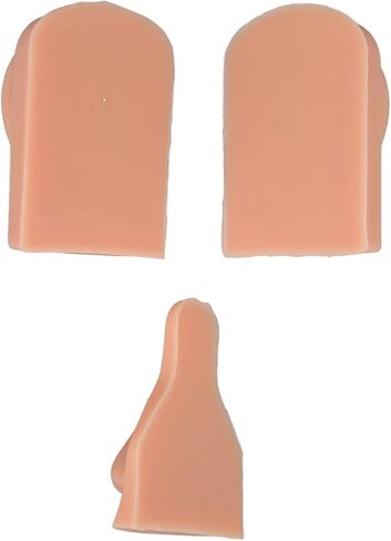 3pcs الأذن أنف أجزاء جسم السيليكون ، الأذن أنف ثقب أجزاء الجسم ، نموذج ثقب السيليكون لتمارين الوخز بالإبر محاكاة الأذن والأنف ومجوهرات مختلفة DI (بيج الضوء) in Saudi Arabia