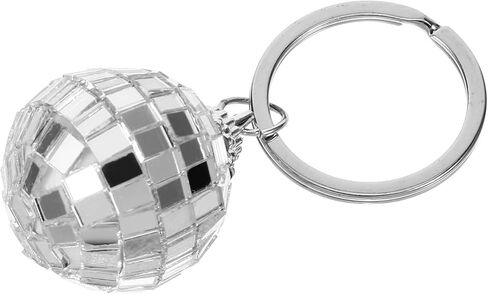 Disco Ball Keychain Purse Keychain Charm Balls Bag Keychains Silver Balls Keychains Disco Ball Keyring Party Bag Decor Keyring in Saudi Arabia