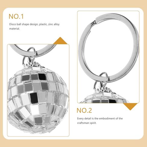Disco Ball Keychain Purse Keychain Charm Balls Bag Keychains Silver Balls Keychains Disco Ball Keyring Party Bag Decor Keyring in Saudi Arabia