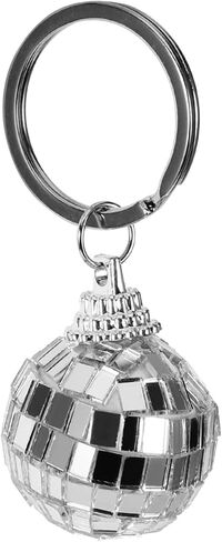 Disco Ball Keychain Purse Keychain Charm Balls Bag Keychains Silver Balls Keychains Disco Ball Keyring Party Bag Decor Keyring in Saudi Arabia