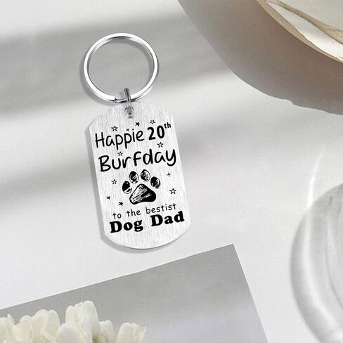 هدايا عيد ميلاد Alotozo Dog - عيد ميلاد أبي هدية مفتاحية من الكلاب - أبي 30 مرة 50 عيد ميلاد من الكلب إلى أبي in Kuwait