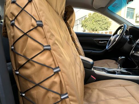 أغطية مقعد Coyote Tan Canvas لـ Jeep Wrangler JL/JK/TJ/YJ 2-DOOR/4-DOOR و DATING MULTI MULITERS MOULTERS ATRUCTORS PROKE BROKE RAIN DEERDER (COYOTE TAN) in Saudi Arabia