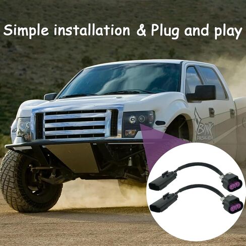 2 Pcs HID to LED Headlight Adapter Wiring Harness Connector Pigtail Plug Fit for Morimoto XB Ford F-150 2009 2010 2011 2012 2013 2014 in Saudi Arabia