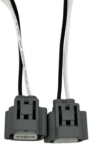 2-Pin Turn Signal Light Connector Pigtail Compatible with 1999-2010 Toyota 4Runner Tacoma Camry, 2004-2006 Scion iQ tC xA xB, and Lexus Models, Replace OE# 90980-11019 (2PCS) in Saudi Arabia