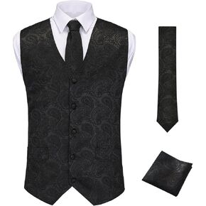 H & Zy Mens Suit Vest Paisley Victorian Costum in Kuwait