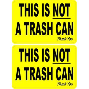 StickerTalk This is Not a Trash Can Vinyl Stickers, 1 Sheet of 2 Stickers, 3 inches by 2 inches Each in Kuwait
