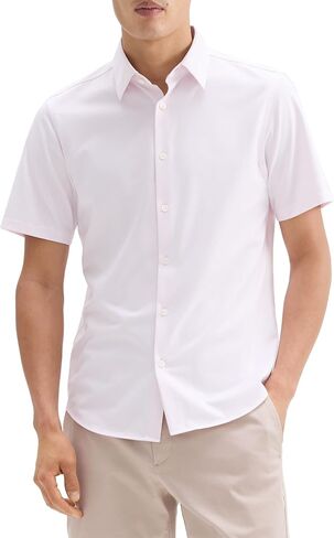 Theory Men's Irving Short Sleeve in Structure Knit in Saudi Arabia