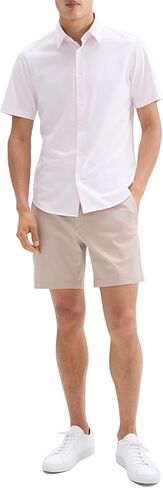 Theory Men's Irving Short Sleeve in Structure Knit in Saudi Arabia