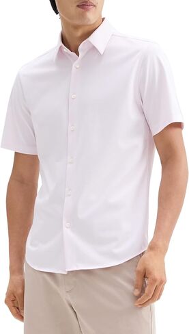 Theory Men's Irving Short Sleeve in Structure Knit in Saudi Arabia