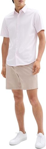 Theory Men's Irving Short Sleeve in Structure Knit in Saudi Arabia