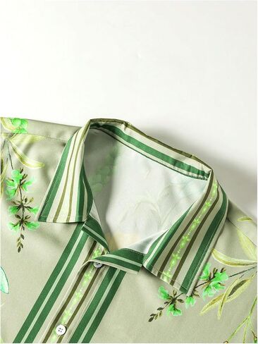 OYOANGLE Men's Short Sleeve Hawaiian Shirts Floral Button Down Shirt Summer Beach Tops in Saudi Arabia