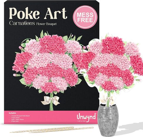 Unwynd Poke Art Flower Bouquet, Mess-Free Arts and Crafts for Adults, DIY Home Décor, Teen Craft Kits, Gifts for Women and Men in Saudi Arabia